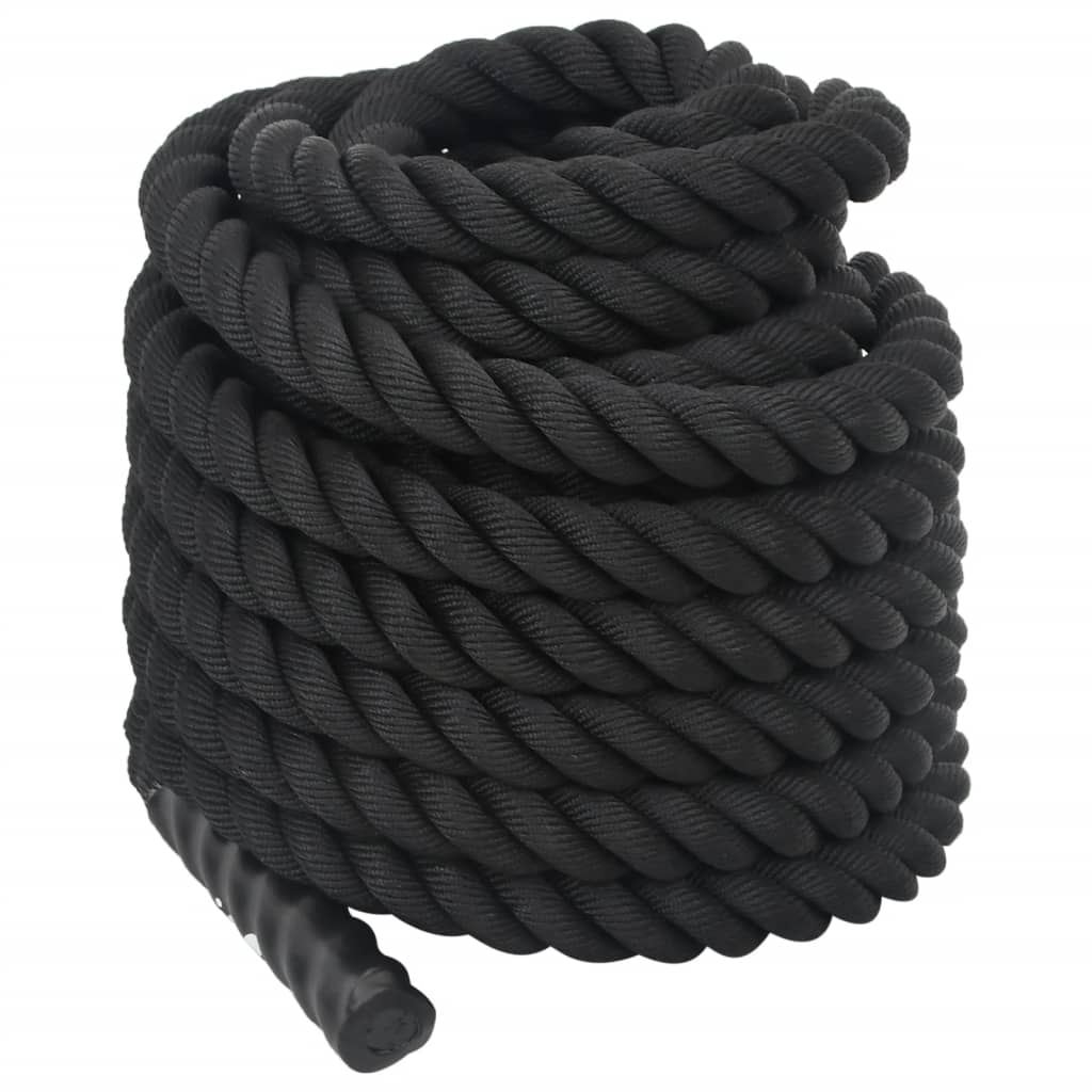 Corde de combat 15 m 11 kg polyester noir