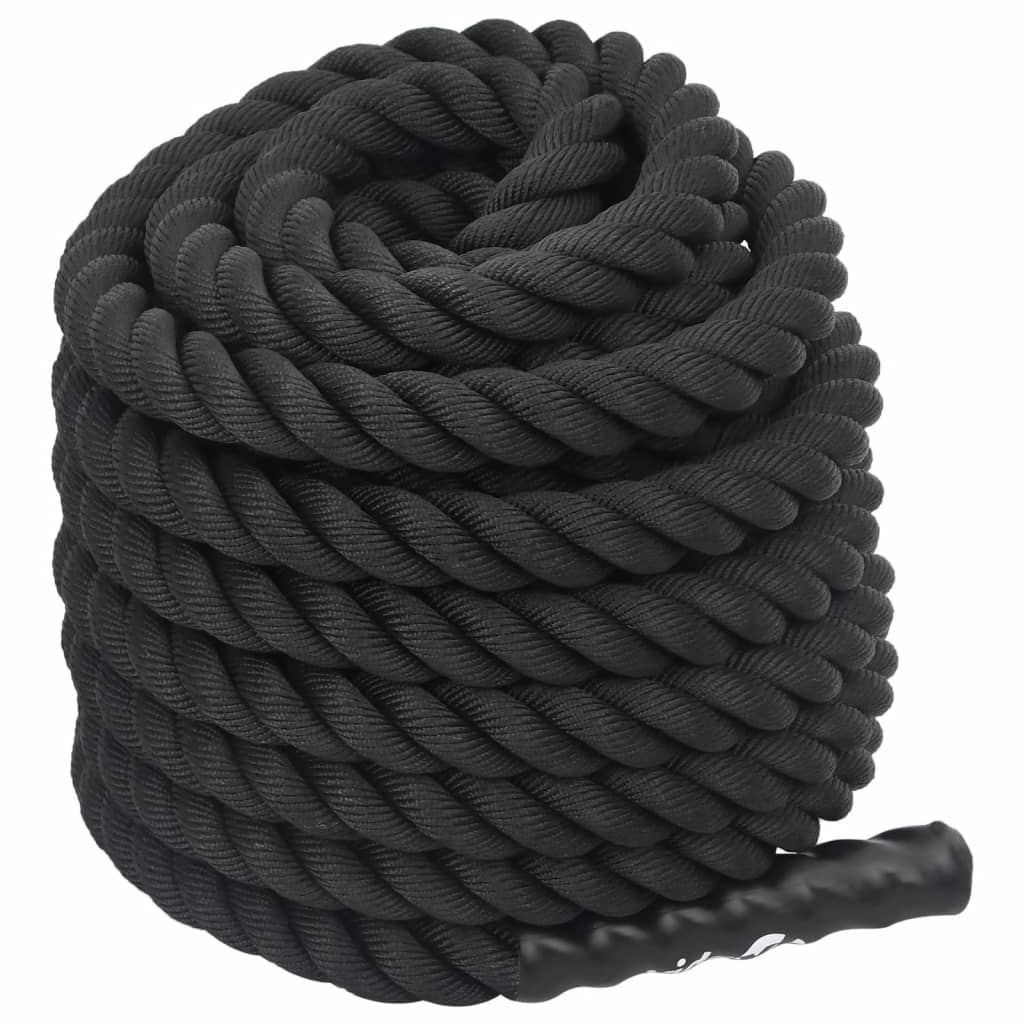 Corde de combat 15 m 11 kg polyester noir