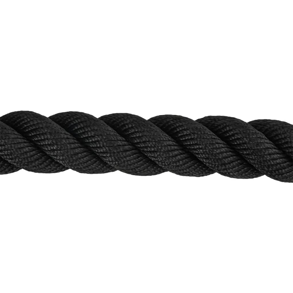 Corde de combat 15 m 11 kg polyester noir