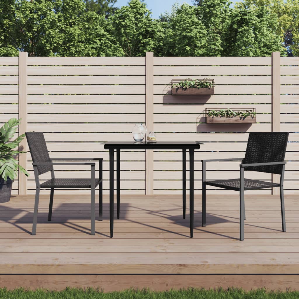 5-delige Tuinset poly rattan en staal