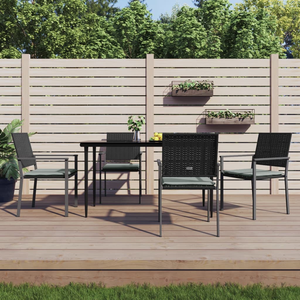 5-delige Tuinset poly rattan en staal