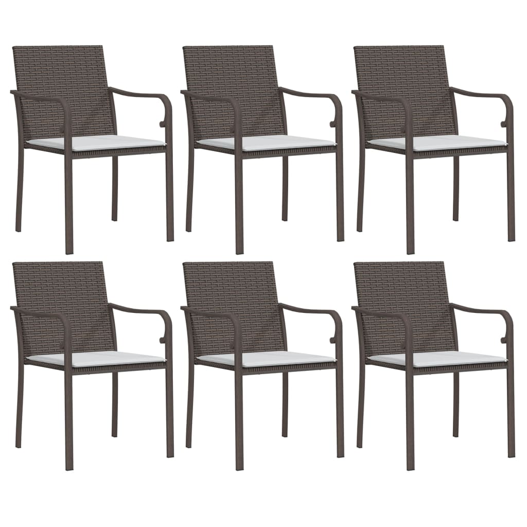 Chaises de jardin 4 pcs avec coussins 56x59x84 cm poly rotin