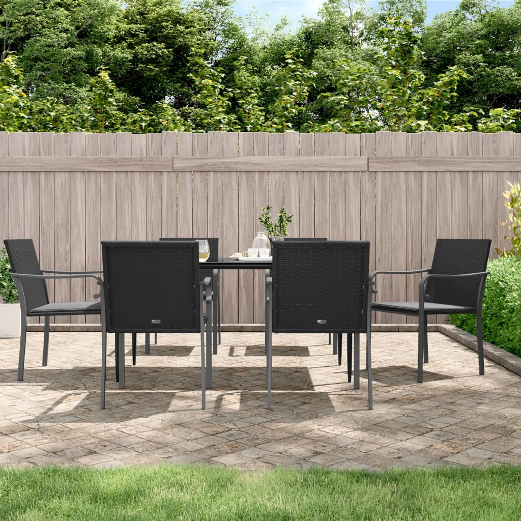 Chaises de jardin 4 pcs avec coussins 56x59x84 cm poly rotin