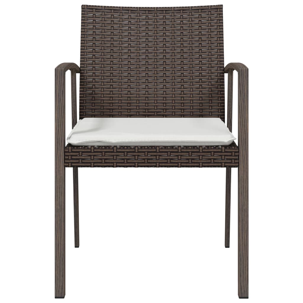 Tuinstoelen 6 st met kussens 56,5x57x83 cm poly rattan