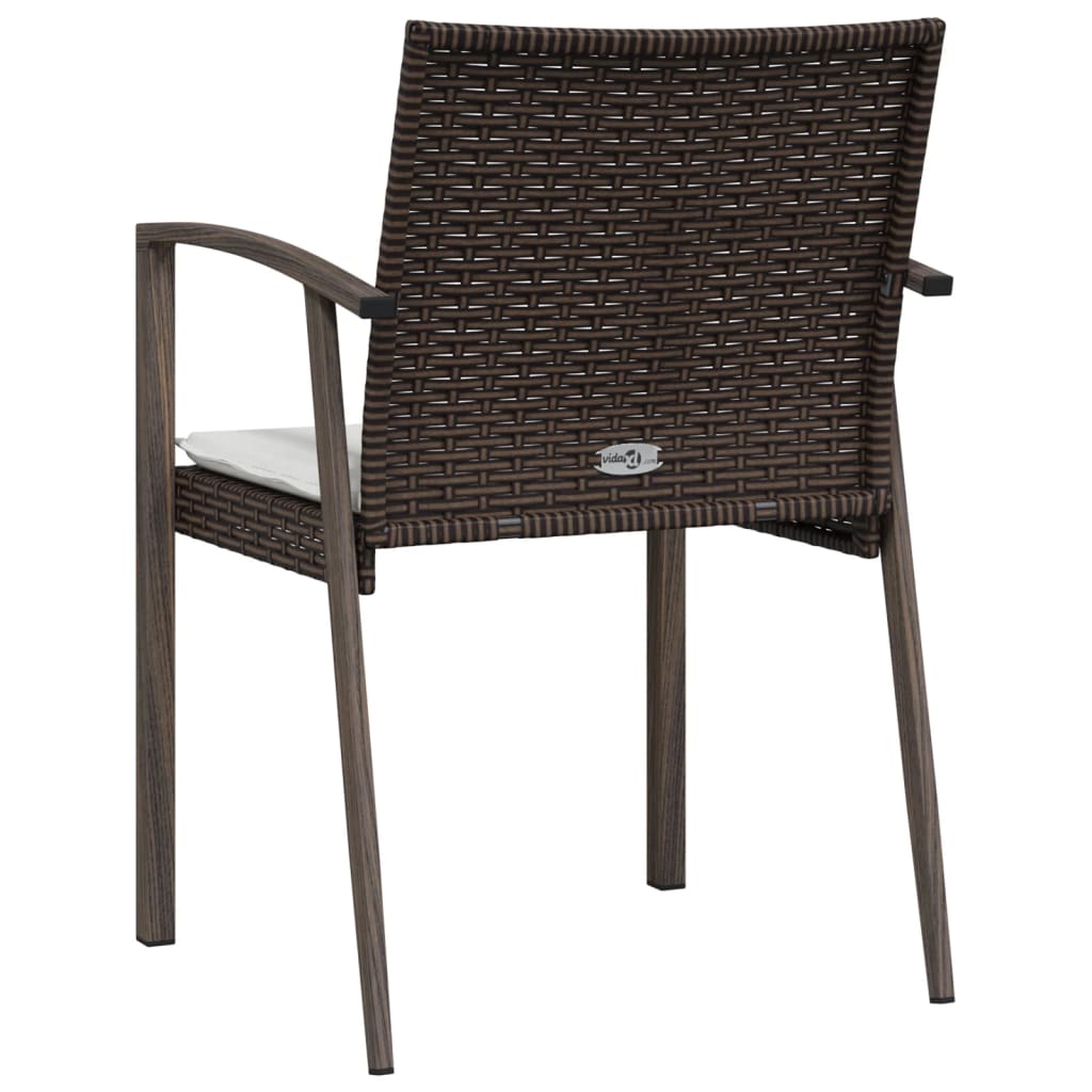 Chaises de jardin 6 pcs avec coussins 56,5x57x83 cm poly rotin