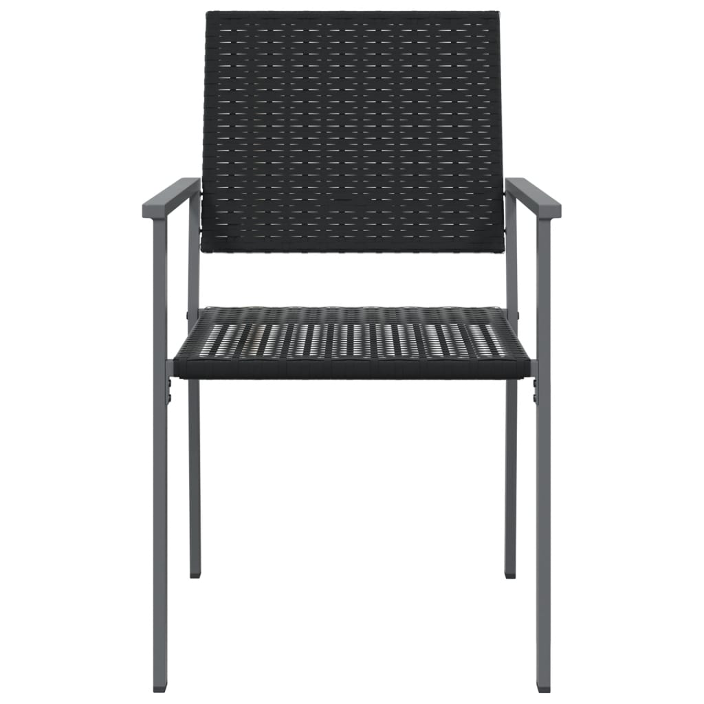 Tuinstoelen 4 st met kussens 54x62,5x89 cm poly rattan zwart