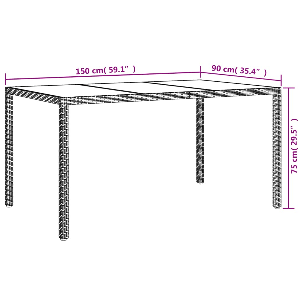 11-delige Tuinset met kussens poly rattan wit