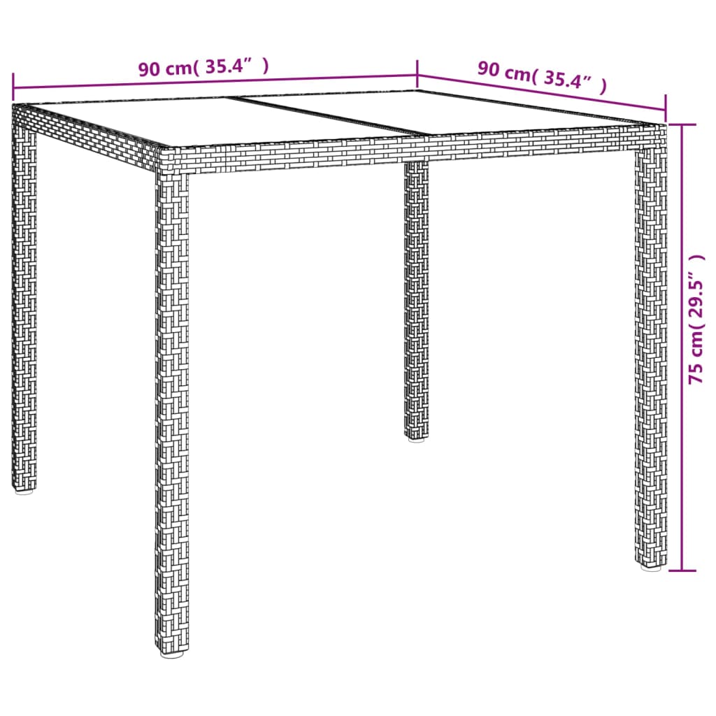 11-delige Tuinset met kussens poly rattan grijs