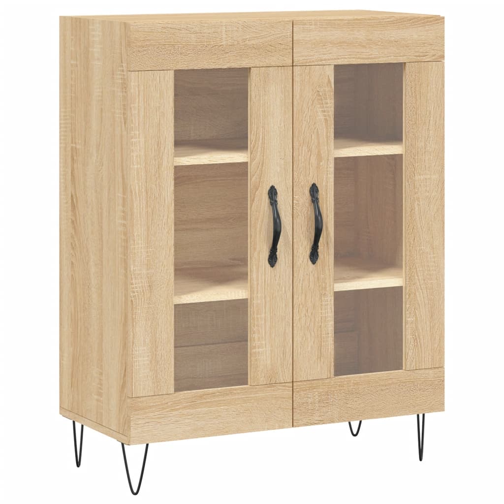 Dressoir 69,5x34x90 cm bewerkt hout bruin eikenkleur