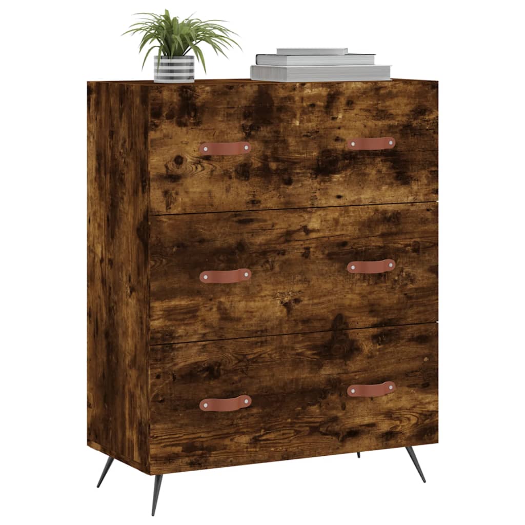 Commode 69,5x34x90 cm en bois travaillé