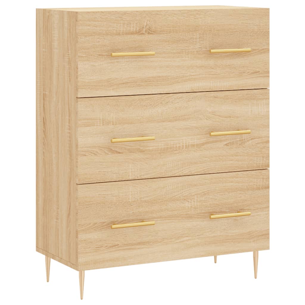 Dressoir 69,5x34x90 cm bewerkt hout eikenkleurig