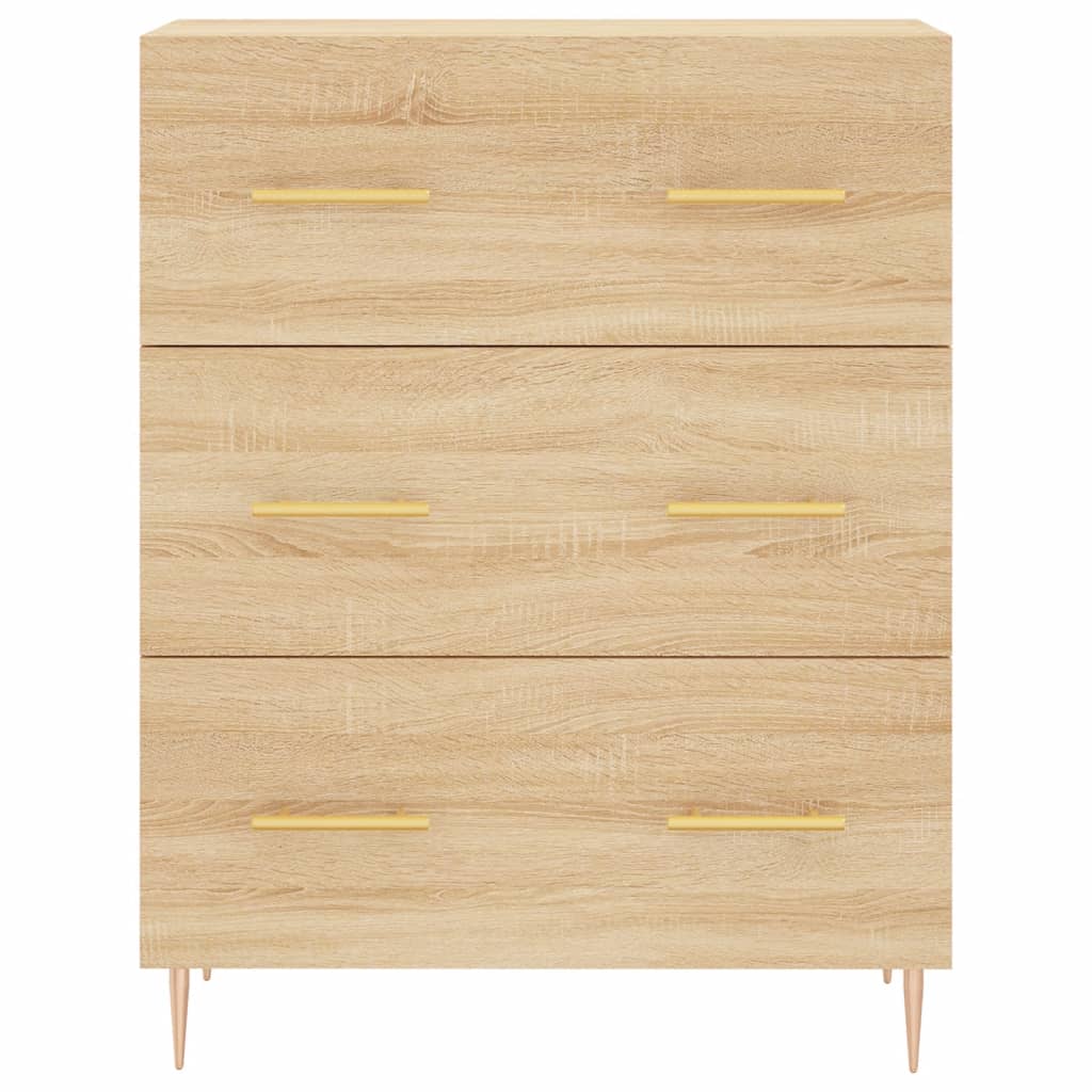 Dressoir 69,5x34x90 cm bewerkt hout eikenkleurig