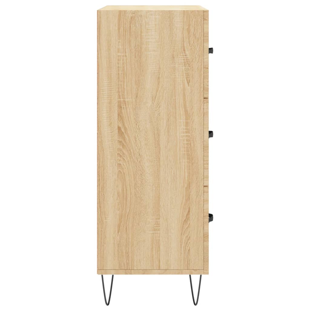 Dressoir 69,5x34x90 cm bewerkt hout bruin eikenkleur