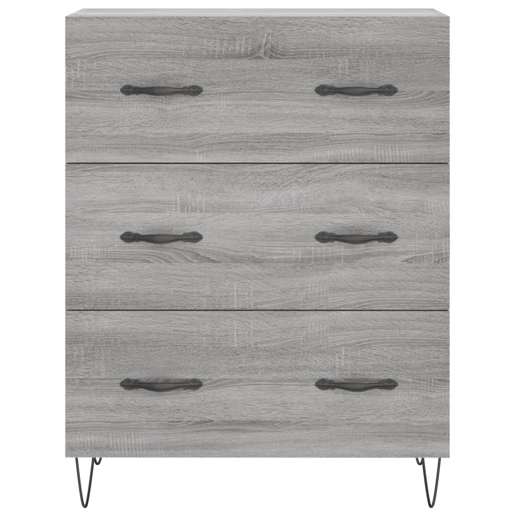 Dressoir 69,5x34x90 cm bewerkt hout bruin eikenkleur