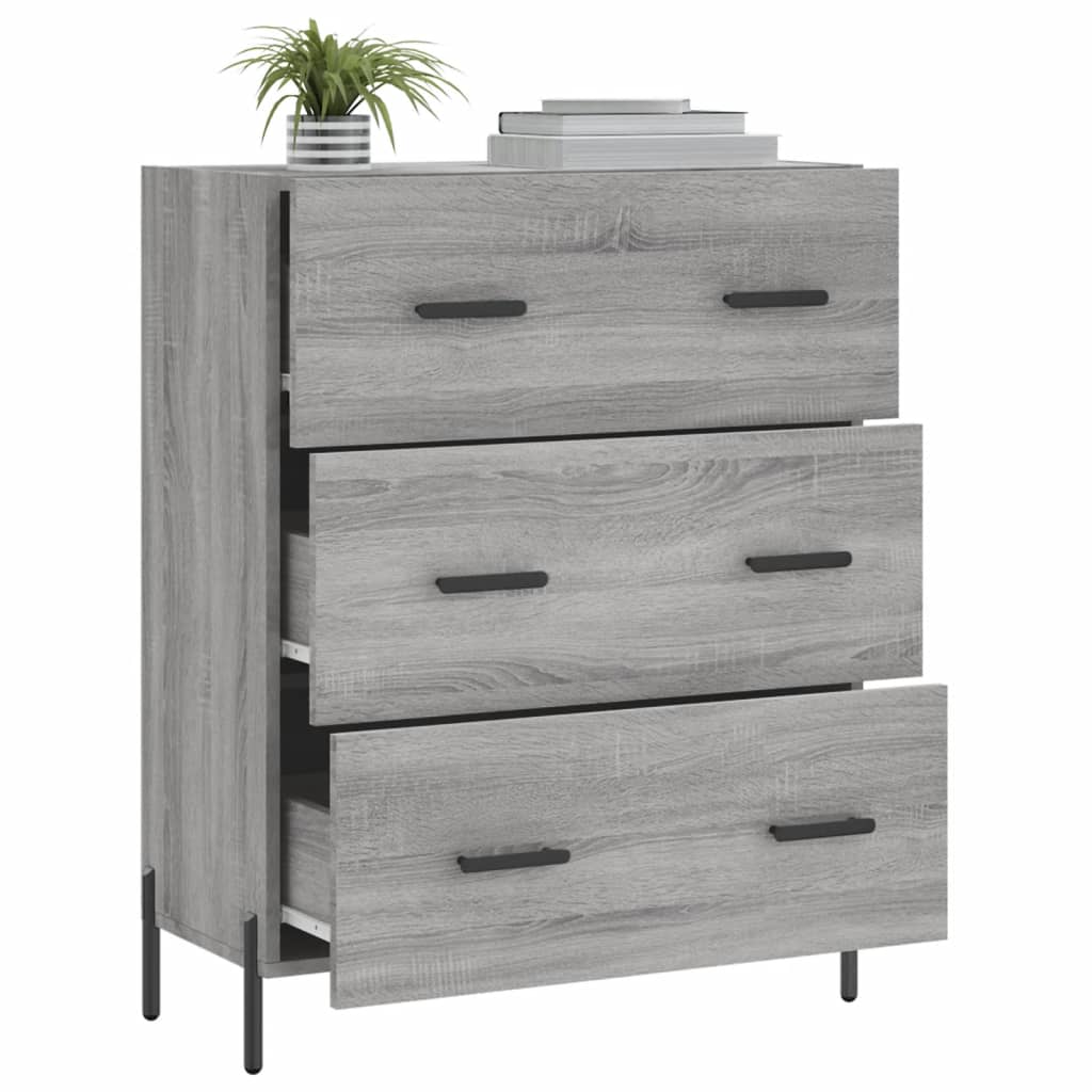 Dressoir 69,5x34x90 cm bewerkt hout bruin eikenkleur