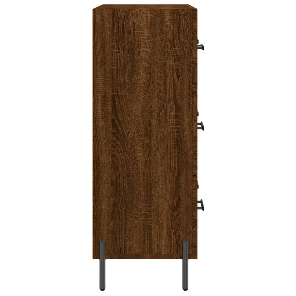 Buffet 69,5x34x90 cm en bois fini couleur chêne marron