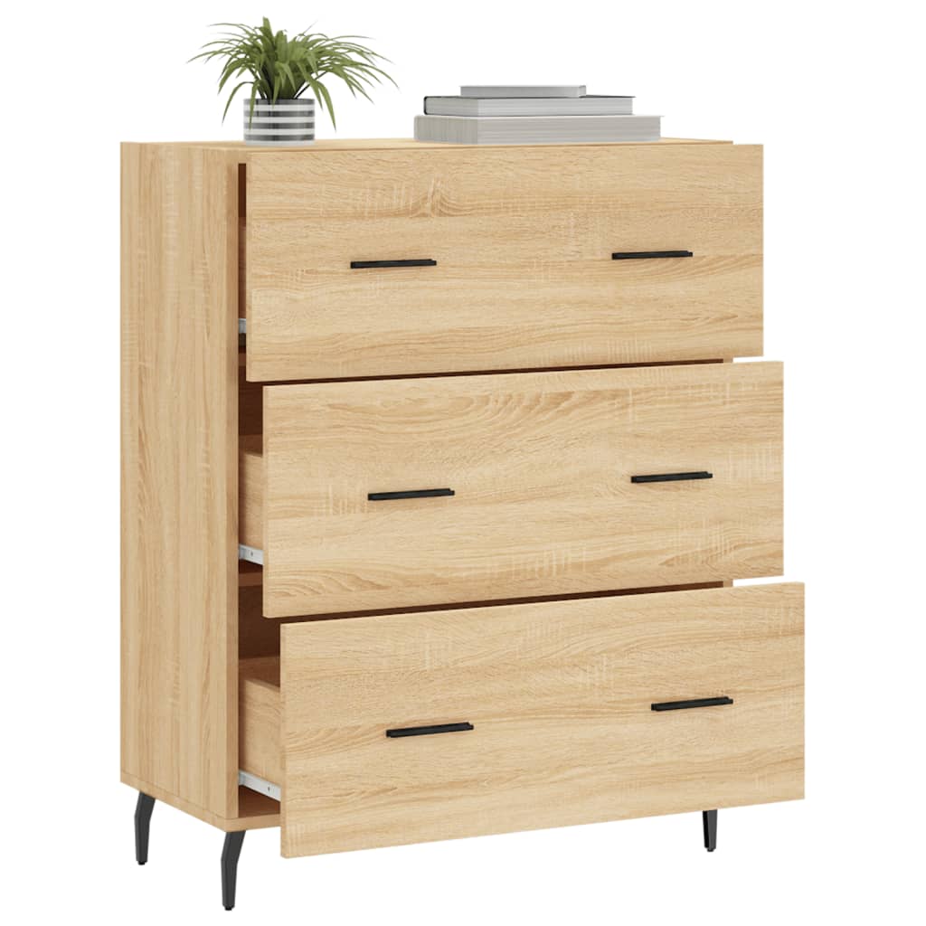 Dressoir 69,5x34x90 cm bewerkt hout