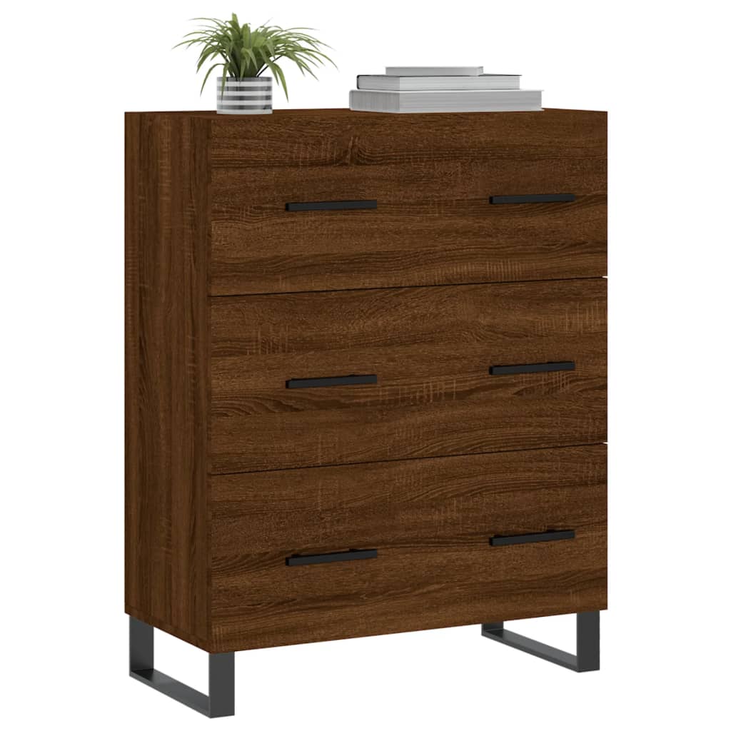 Dressoir 69,5x34x90 cm bewerkt hout eikenkleurig