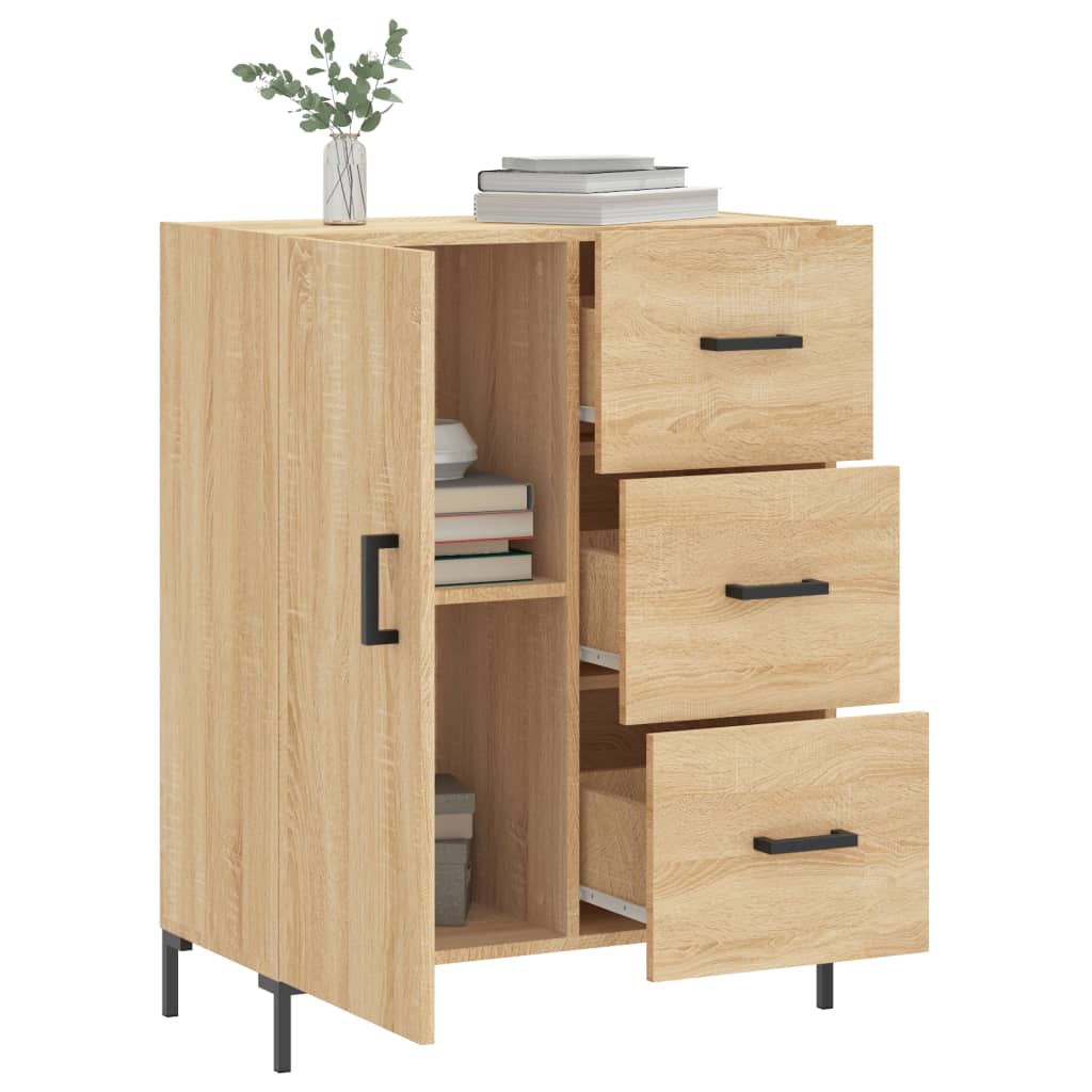 Dressoir 69,5x34x90 cm bewerkt hout eikenkleurig