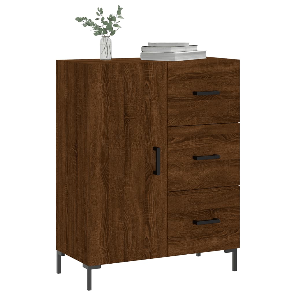 Dressoir 69,5x34x90 cm bewerkt hout eikenkleurig