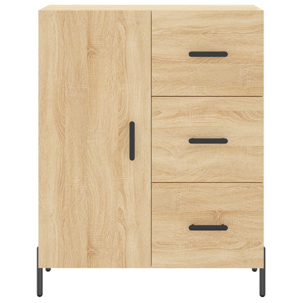 Dressoir 69,5x34x90 cm bewerkt hout bruin eikenkleur