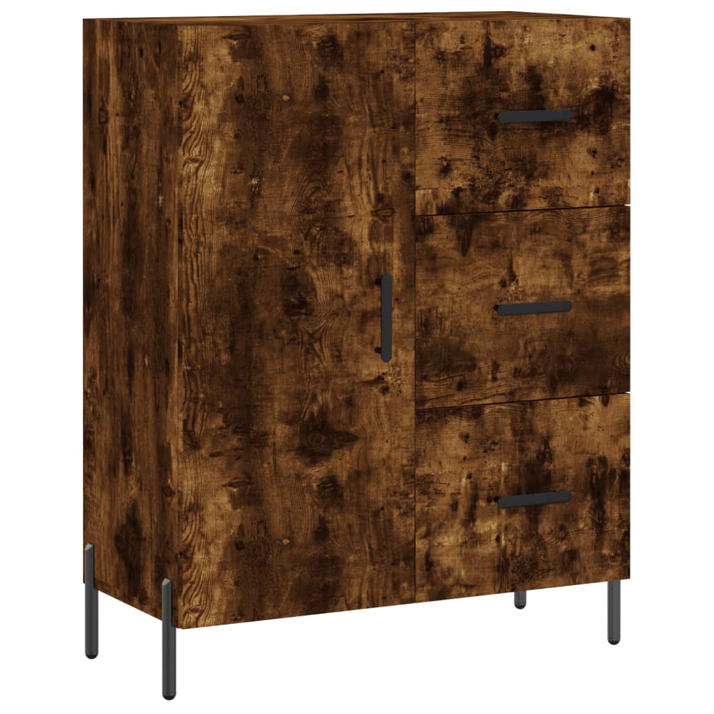 Buffet 69,5x34x90 cm en bois fini couleur chêne marron