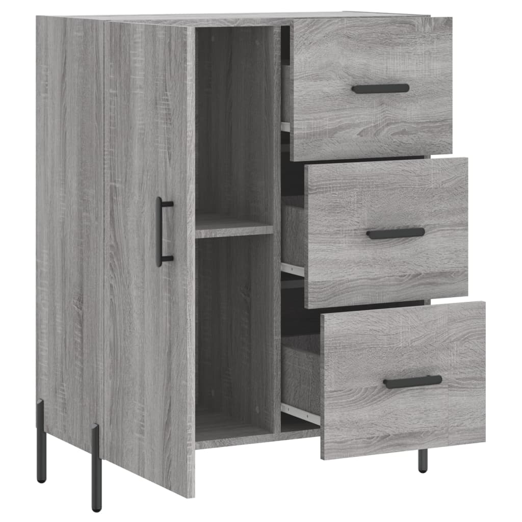 Dressoir 69,5x34x90 cm bewerkt hout bruin eikenkleur