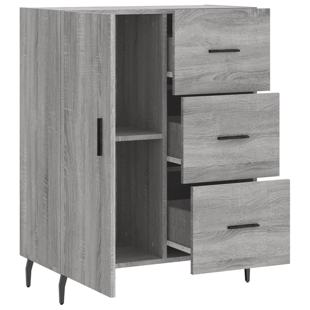 Dressoir 69,5x34x90 cm bewerkt hout eikenkleurig