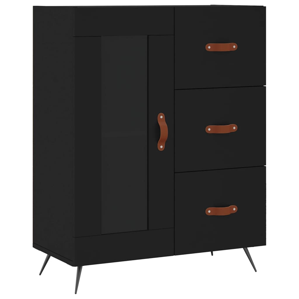 Buffet 69,5x34x90 cm bois fini noir