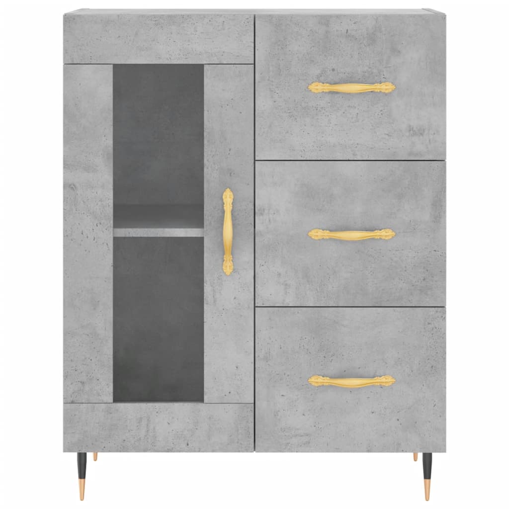 Buffet 69,5x34x90 cm en dérivé du bois, couleur chêne