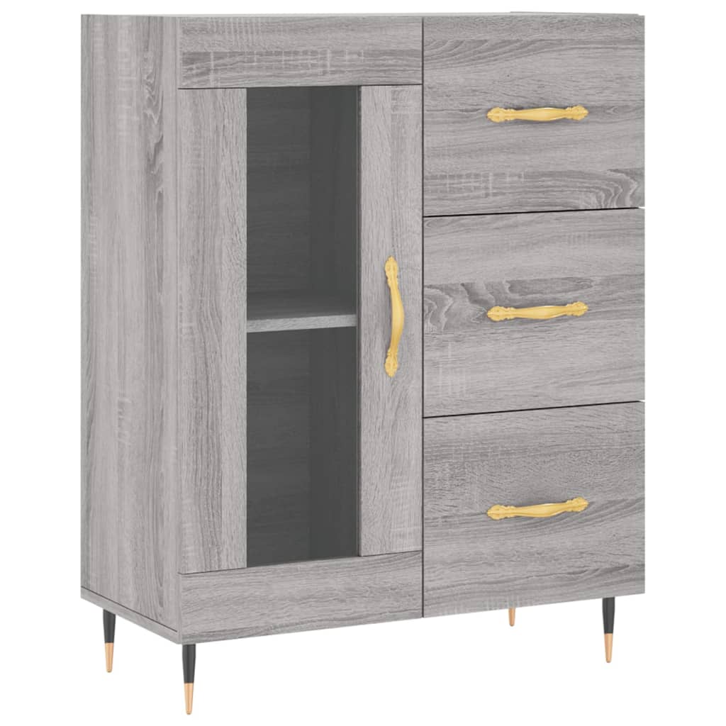 Dressoir 69,5x34x90 cm bewerkt hout eikenkleurig