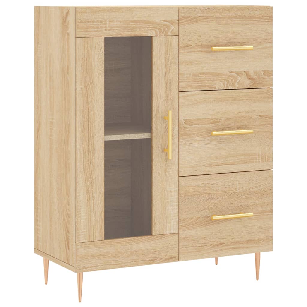 Buffet 69,5x34x90 cm en bois travaillé