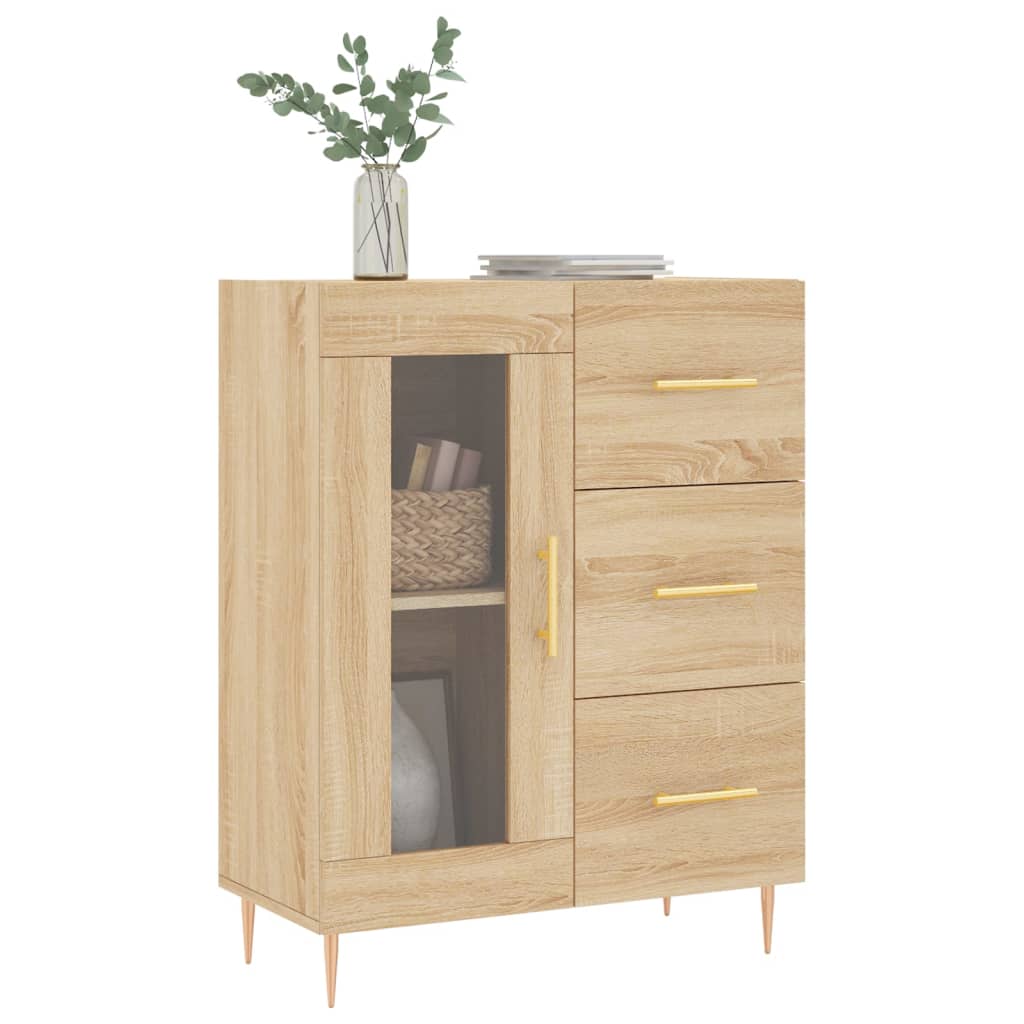 Buffet 69,5x34x90 cm en bois travaillé