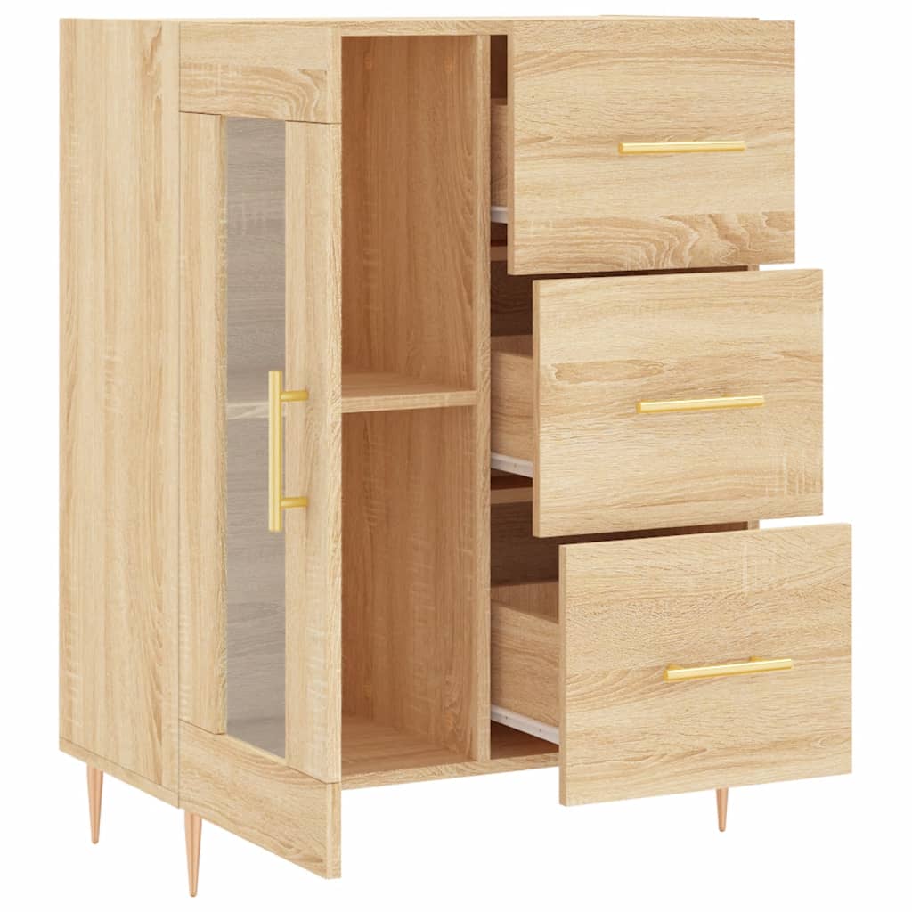 Dressoir 69,5x34x90 cm bewerkt hout