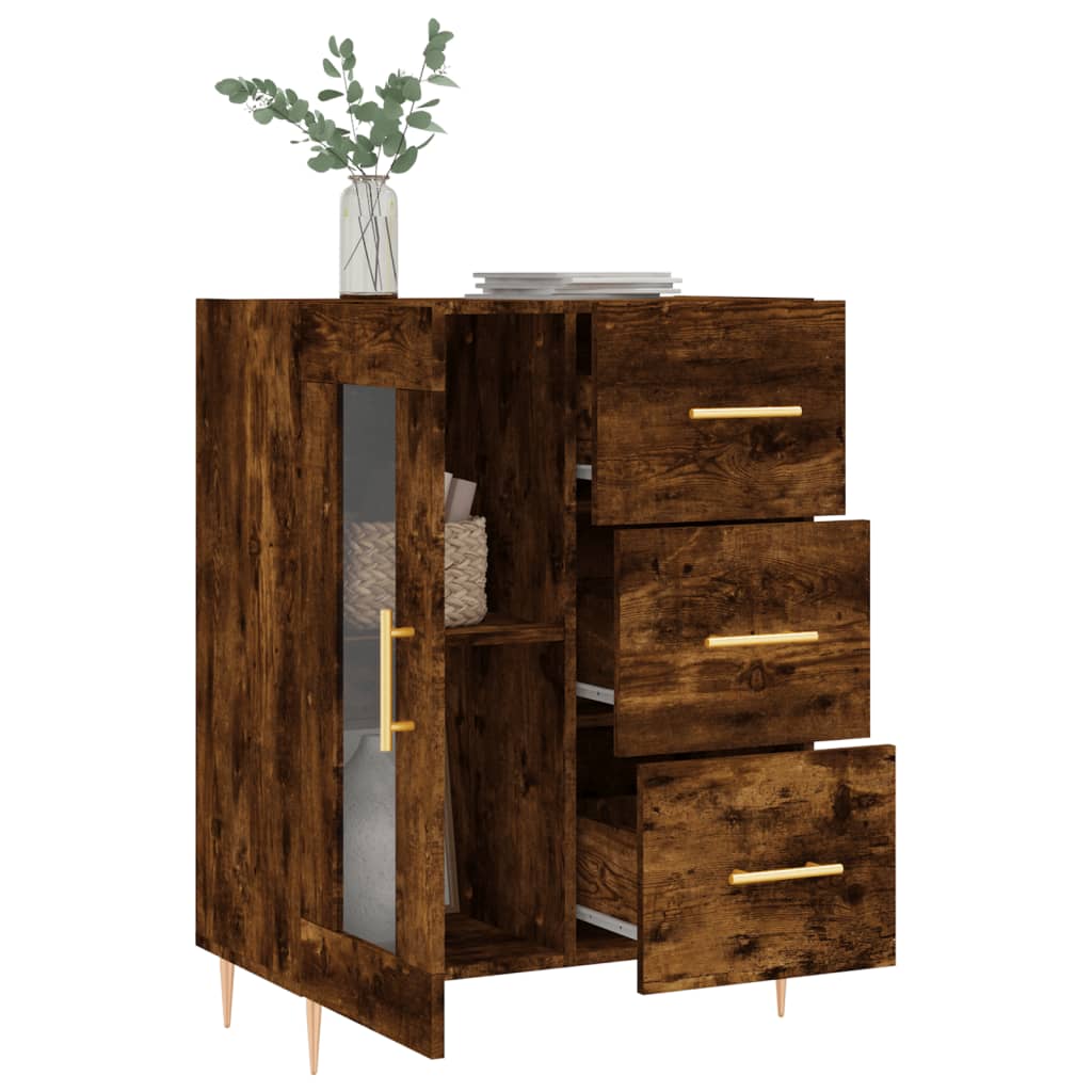 Buffet 69,5x34x90 cm en bois travaillé