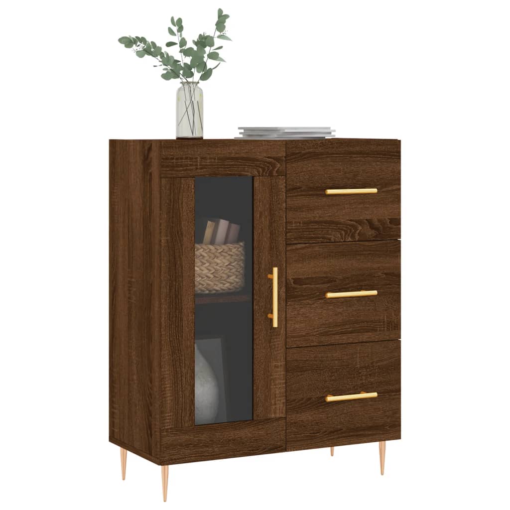 Buffet 69,5x34x90 cm en bois travaillé