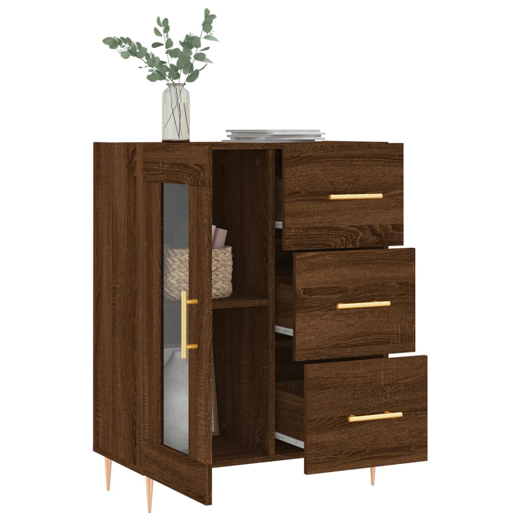 Buffet 69,5x34x90 cm en bois travaillé