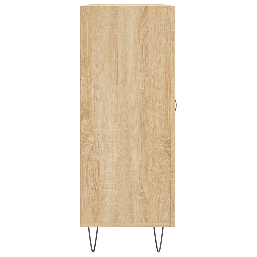 Dressoir 69,5x34x90 cm bewerkt hout bruin eikenkleur