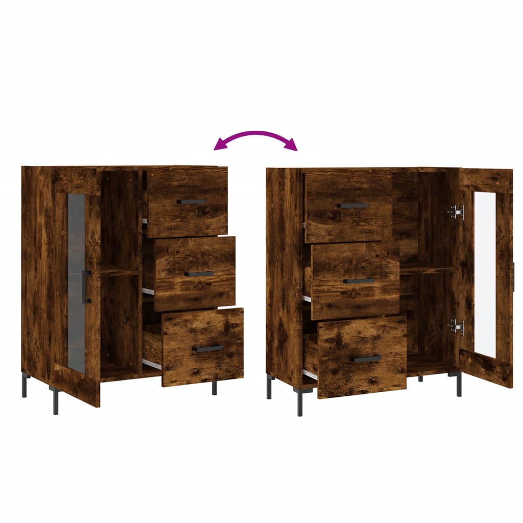 Buffet 69,5x34x90 cm en bois travaillé