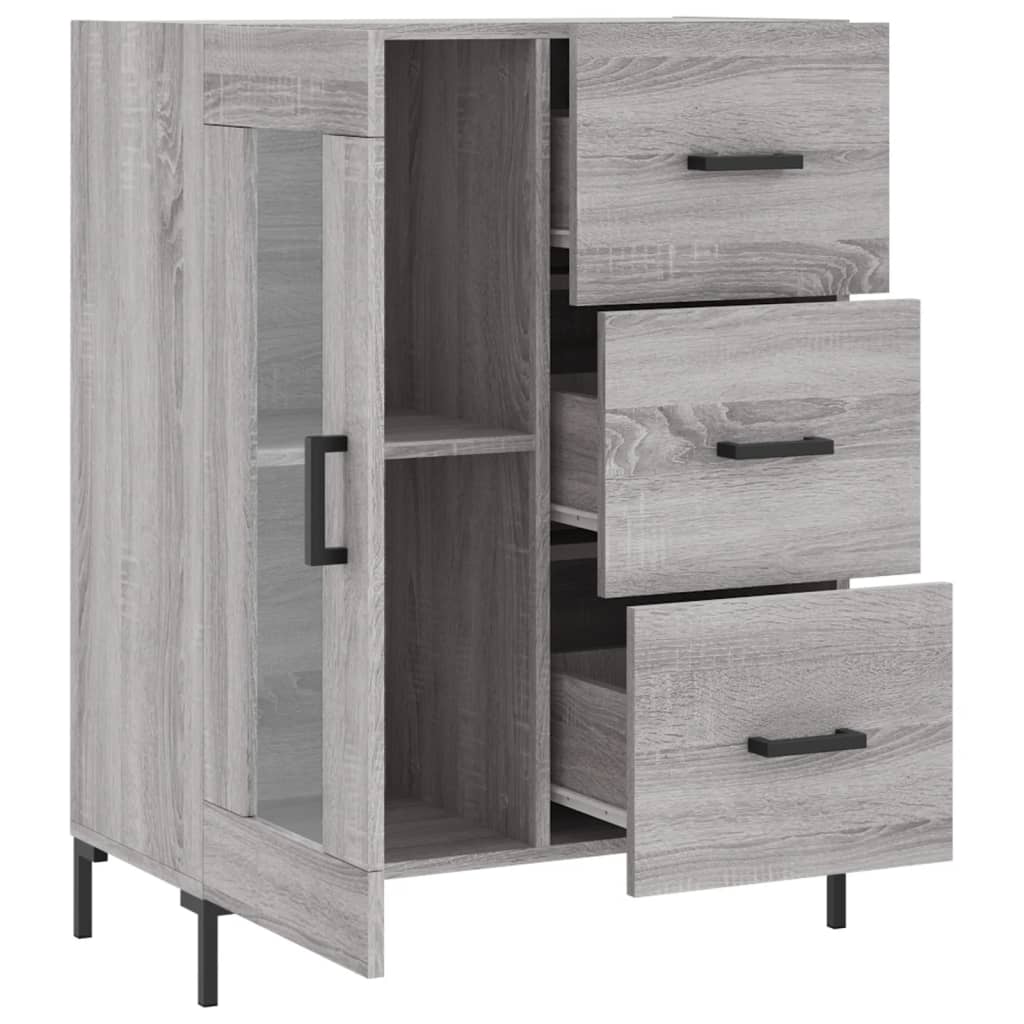 Dressoir 69,5x34x90 cm bewerkt hout bruin eikenkleur