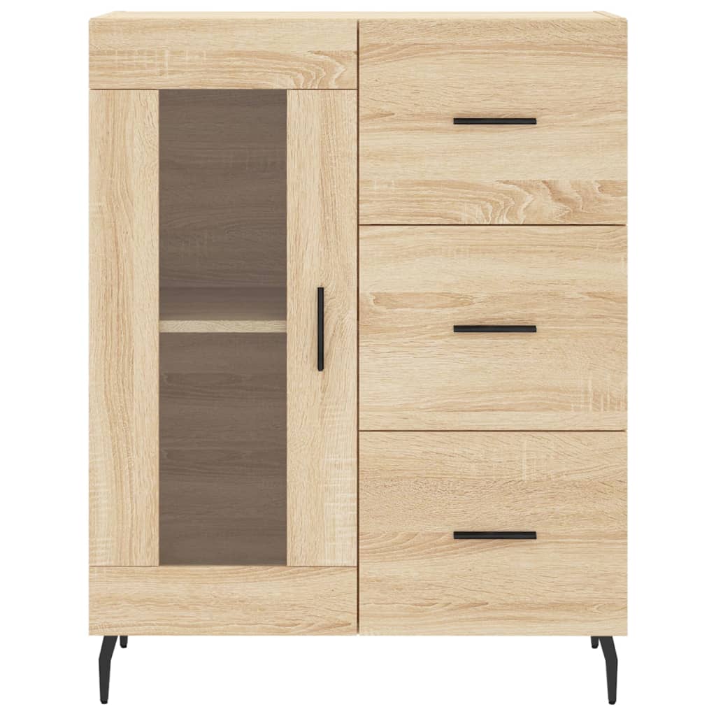 Dressoir 69,5x34x90 cm bewerkt hout eikenkleurig