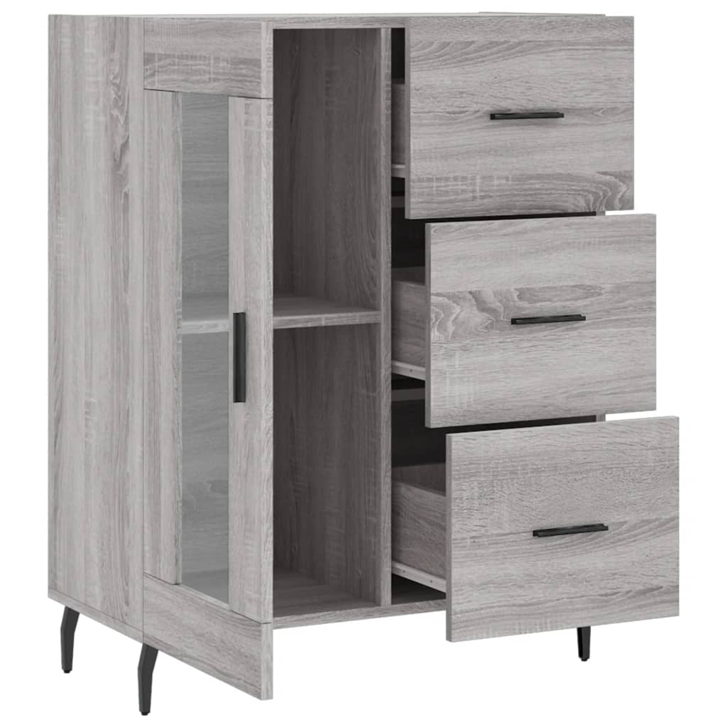 Dressoir 69,5x34x90 cm bewerkt hout eikenkleurig