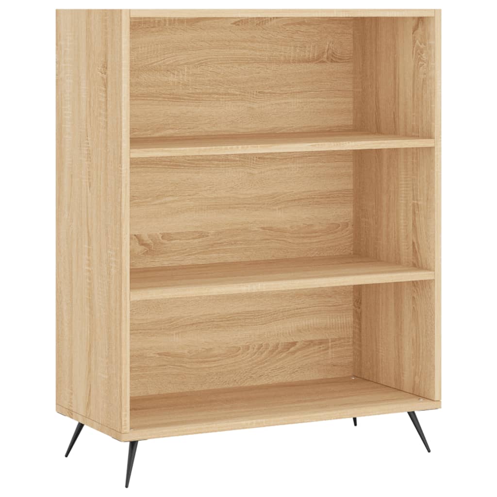 Boekenkast 69,5x32,5x90 cm bewerkt hout bruin eikenkleur