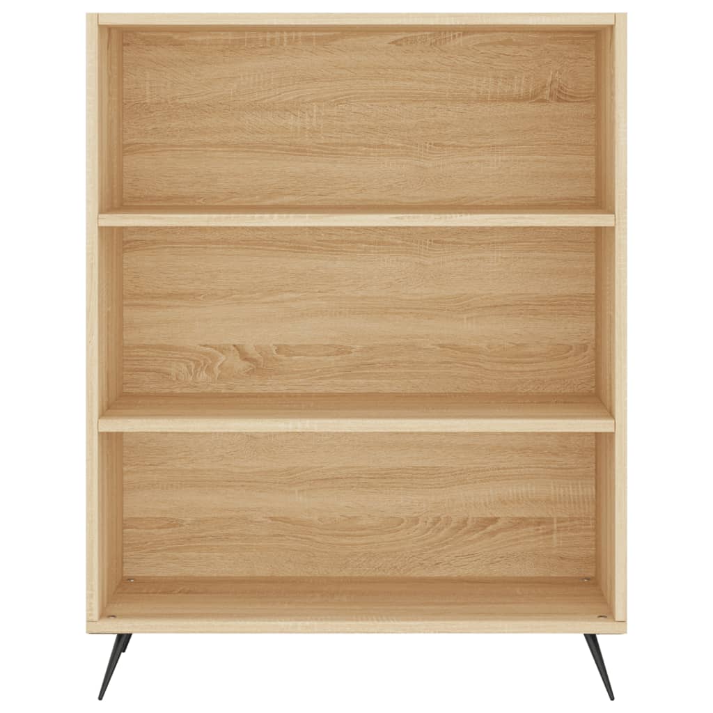 Boekenkast 69,5x32,5x90 cm bewerkt hout bruin eikenkleur