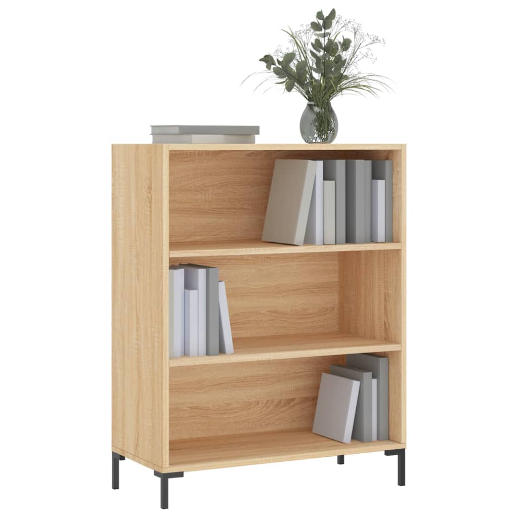 Boekenkast 69,5x32,5x90 cm bewerkt hout eikenkleur