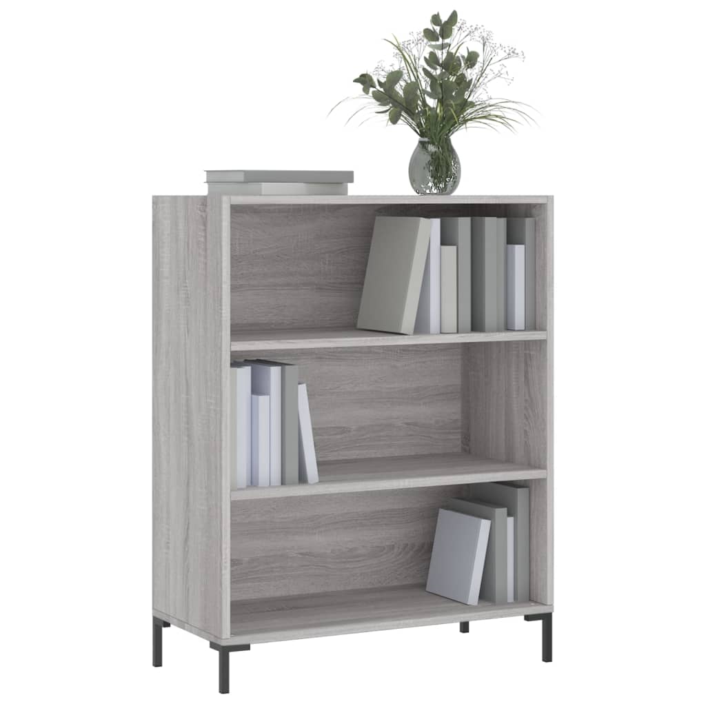 Boekenkast 69,5x32,5x90 cm bewerkt hout eikenkleurig