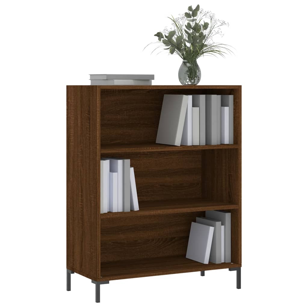 Boekenkast 69,5x32,5x90 cm bewerkt hout eikenkleur