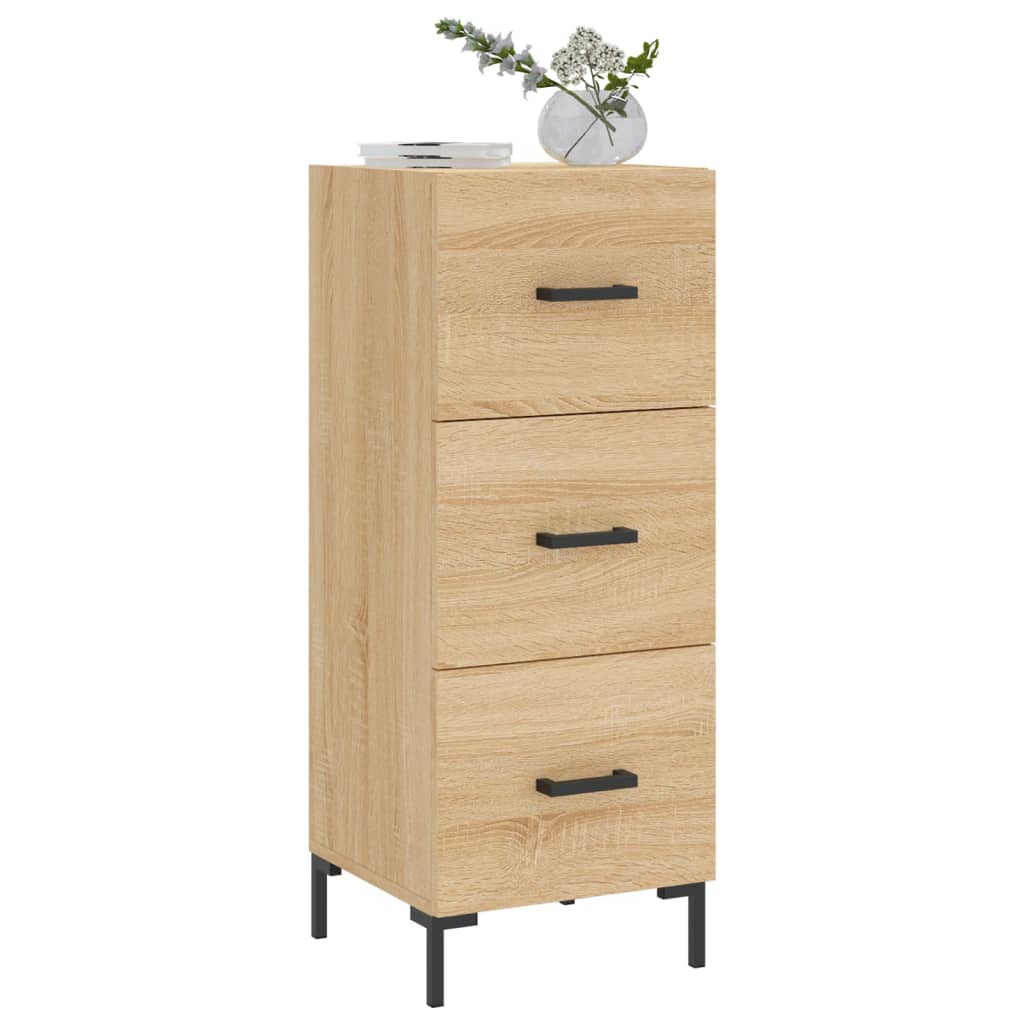 Dressoir 34,5x34x90 cm bewerkt hout eikenkleurig