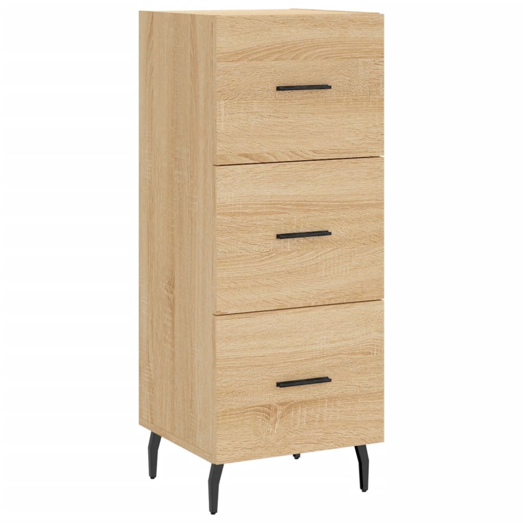 Dressoir 34,5x34x90 cm bewerkt hout eikenkleurig