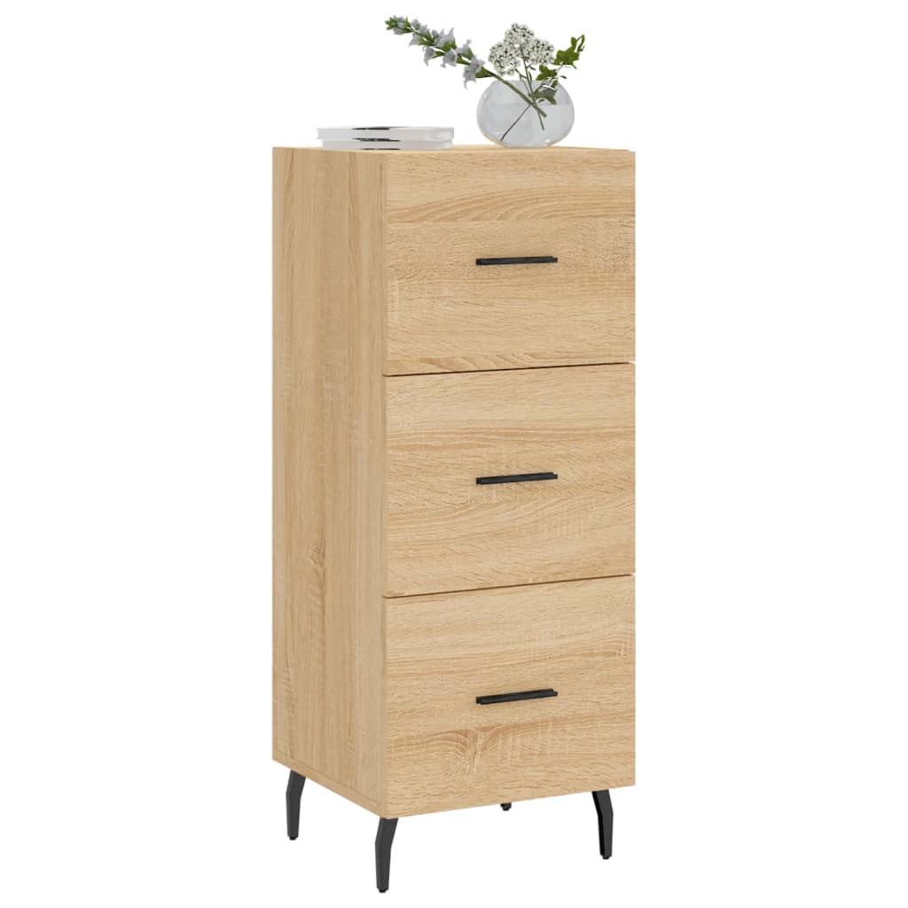 Dressoir 34,5x34x90 cm bewerkt hout eikenkleurig